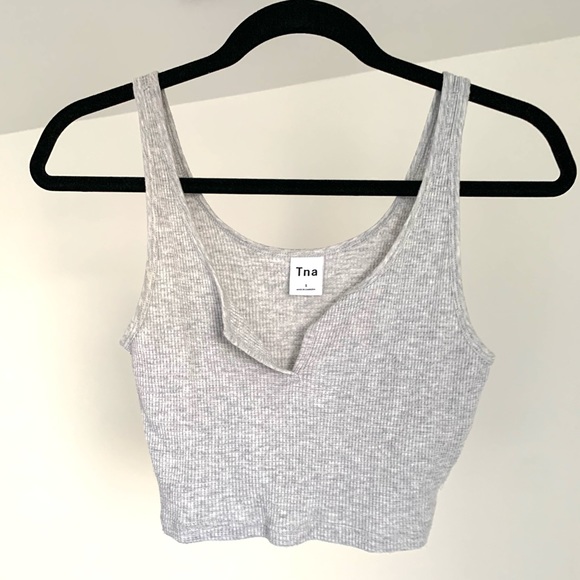 COPY - Aritzia TNA Grey Rayna Crop Thermal - Picture 2 of 2